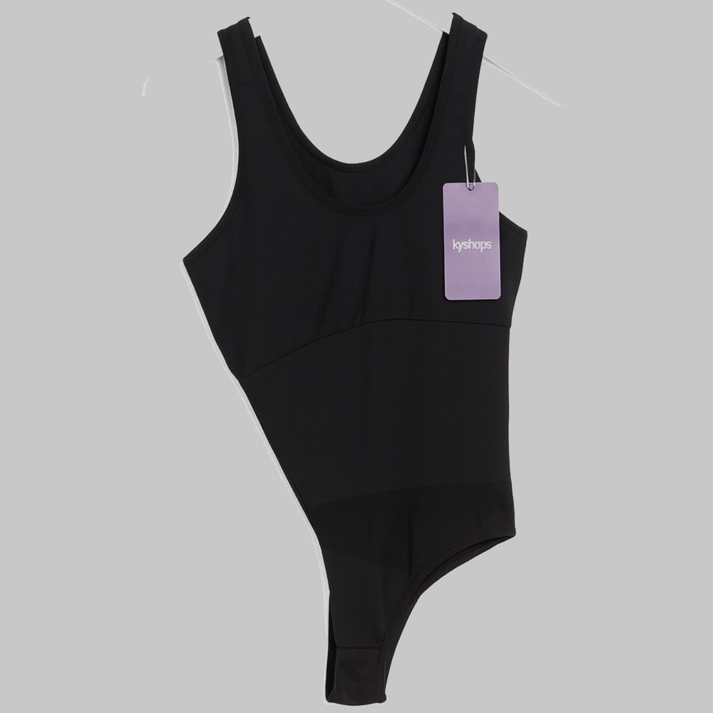 Heyshape black asymmetrical bodysuit